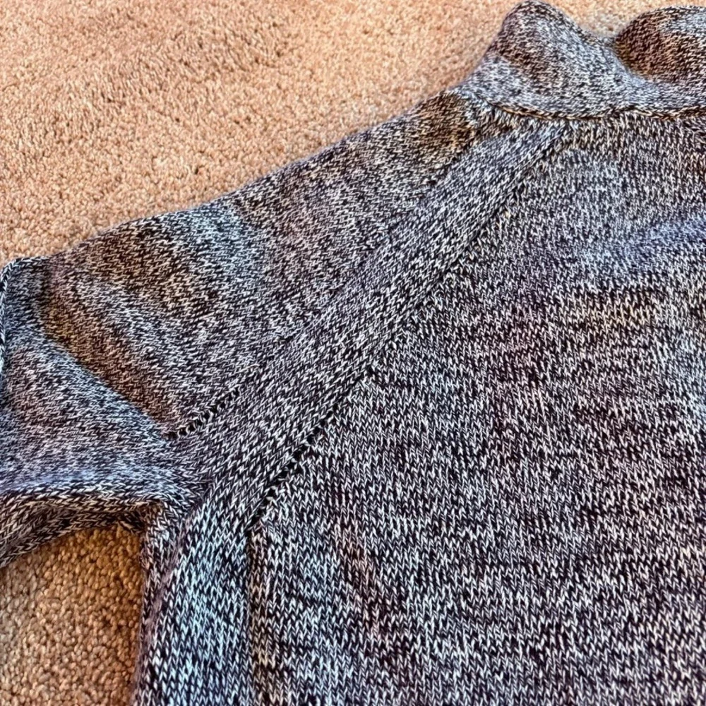 GAP Women Marled‎ Knit Open Front Cardigan Sweater Large Pockets Long Soft EUC